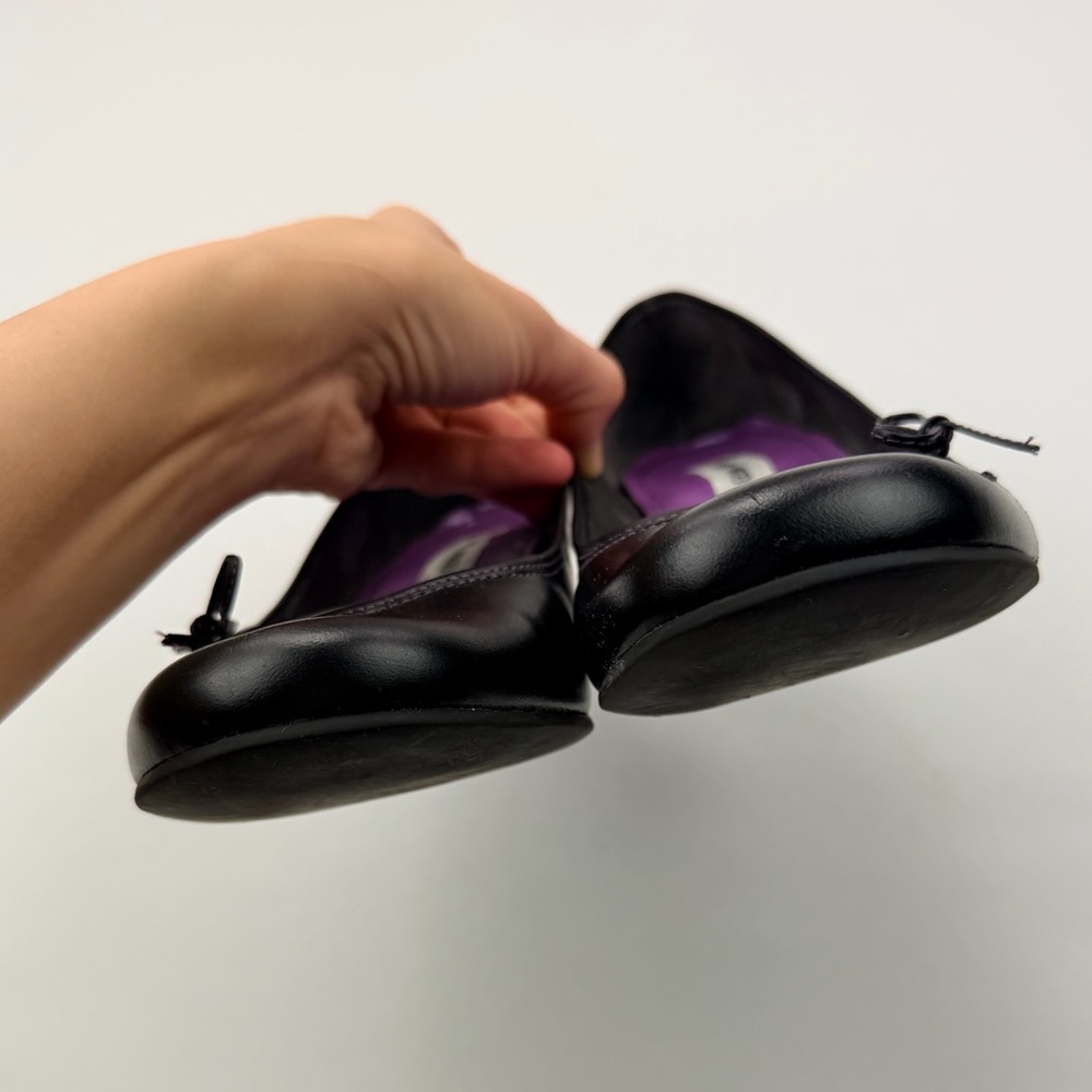 Steve Madden Volit Black Leather Kitten Heel Pumps Bow Detail Size 8B - Picture 7 of 10